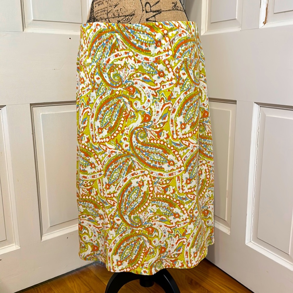 Multiples Paisley knit skirt Sz Lg